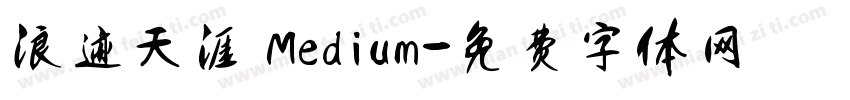 浪迹天涯 Medium字体转换